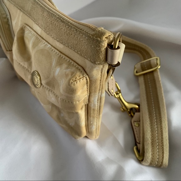 COACH Yellow & White Fabric Waist Bag - Picture 2 of 10